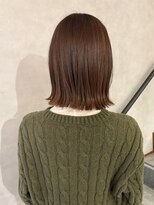 ヴィサージュメゾン(VISAGE maison)&nbsp;ピンクベージュ系切りっぱなしボブ