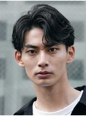 新橋メンズパーマフェザーパーマシャドウパーマセンターパート