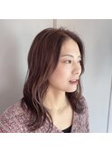 春の大人可愛い◎ピンクブラウンレイヤー透明感