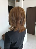 柔らか透明感◎大人グレージュミディ