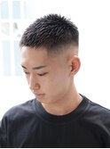 MEN'S/クロップ×ハイフェード/黒髪/短髪