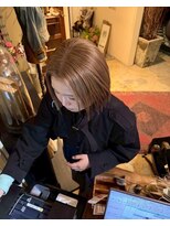 グッドフェローズ キタホリエ(GoodFellas kitahorie) 大人可愛い小顔見せハイトーンボブレイヤーブリーチ透明感カラー