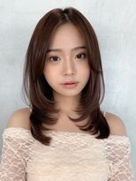 ロンド シャルム 吉祥寺(Lond charme) グレージュブラウン/ミディアムレイヤー/韓国巻き/顔周りカット