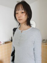 ネルケ 立川(nelke)&nbsp;顔周りレイヤー×ハッシュカット伸ばしかけウルフボブ立川