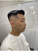 かき上げヘアショートレイアーくせ毛風パーマコンマヘアS30