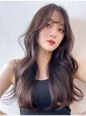 ロングダークグレージュ_ホワイトグレージュネビージュ_9264