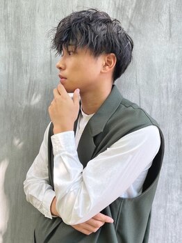 ラボヌール ヘアー エクラ(La Bonheur hair eclat)の写真/Men'sカット+パーマ¥13200~ツイスト/スパイラル等流行りを抑えたスタイルからON&OFF自在なスタイルをご提案