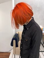 インビテーション(invitation)&nbsp;【ブリーチカラー】オレンジカラー×ボブ