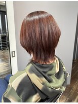ヘアアンドメイク エジェリ(hair&make egerie) オレンジカラー・マッシュウルフ