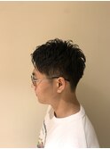 ビジネスショートアップバング／床屋