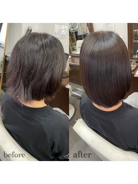 ムーブ(Moob) ボブ×縮毛矯正【別府】