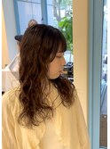 ミディアム×ゆるめパーマ
