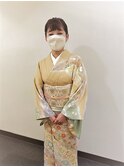 訪問着着付けとヘアセット