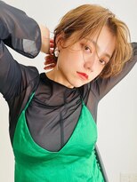 Steelo  シアーベージュ×ショートボブ