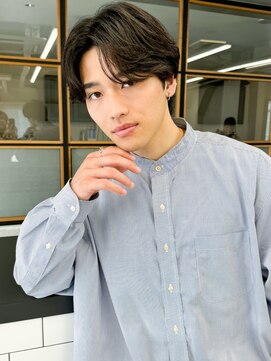 ソア 渋谷(soar) センターパートメンズツーブロック刈り上げビジカジオシャレ感