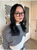 ロングヘアワンカラー