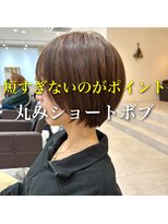アグ ヘアー ナッツ 秦野店(Agu hair nuts)&nbsp;丸みショート/マロンベージュ/丸みショートボブ/くすみベージュ