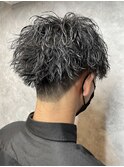 ツイストスパイラルパーマ センターパート メンズカット/葛西