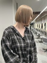 ソル ジングウマエ(SOL JINGUMAE) ☆ミルクティーベージュボブ/切りっぱなしボブ/ミディアムボブ