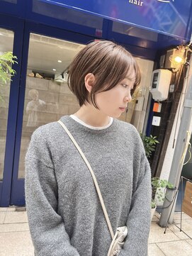 ティーヘア(t.hair) 似合わせ丸みショート/透け感バング/透明肌見えヘアカラー