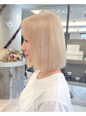 池袋ハイトーンカラーミルクティーベージュピンクベージュ30代◆
