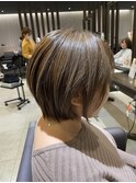 白髪ぼかしショート