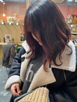 チャプター 問屋町(chapter)&nbsp;顔まわりレイヤーカットインナーカラーピンクカラー髪質改善