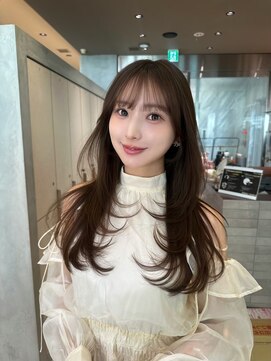 ルームバイシー 新宿(Loom. by Sea) イメチェン×ピンクベージュ[アンブレラカラー/前髪]