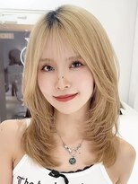 ウル 草加店(ulu) ブリーチハイライト髪質改善ダブルカラーレイヤーカット