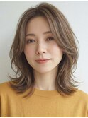 白髪ぼかし似合わせ/小顔カット/ミディアムレイヤー/2-3
