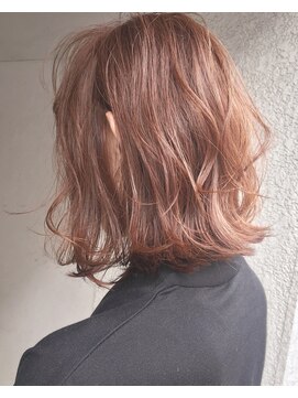 ヘアーアンドアトリエ マール(Hair&Atelier Marl) 【Marlお客様スタイル】オレンジベージュの抜け感ボブ