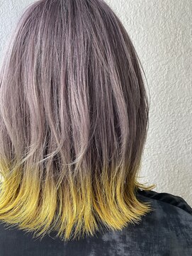 ノラ シンディ(NORA CYNDY) ラベンダー×イエロー裾カラー☆