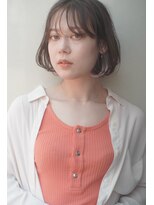 レジュアル(RESSUAL)&nbsp;ボブ　フェザーバング　モノトーングレージュ　大人かわいい