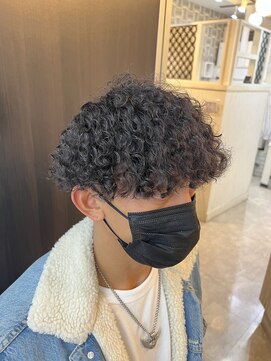 ヘアーグランデシーク(Hair Grande Seeek) メンズマッシュ外国人風ハードスパイラルパーマ★