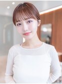 20代30代/ショートボブ/チョコレートカラー/前髪/プリカール
