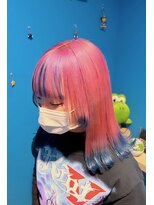 エルシャドール(EL-SHADDOLL)&nbsp;《ピンク×水色 》ハイトーン ブリーチ デザインカラー