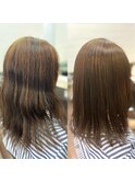 タイトに収まる艶ロブ