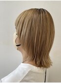 ハイトーン×マッシュバング