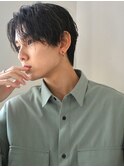 ニュアンスパーマアッシュブラックウルフ波巻きスパイラル渋谷