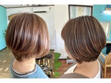 ユウ ヘア デザイン(Yu hair design)の雰囲気（大人女性に人気！明るい白髪染め&白髪ぼかしハイライト）