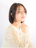 ミディアムボブ縮毛矯正30代40代髪質改善酸性ストレート恵比寿
