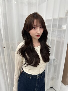 ハピネス 梅田茶屋町店(HAPPINESS) 韓国ヘア/ロングレイヤー/顔周りカット/ブリーチなし/グレージュ