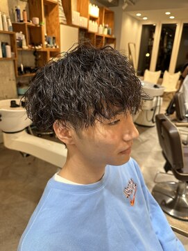 アメラボ(AmeLab) 重めマッシュ　ハードツイストスパイラルパーマ