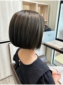 透明感ハイライトボブ