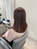 ユーフォリア 渋谷グランデ(Euphoria SHIBUYA GRANDE)&nbsp;ピンクブラウン 縮毛矯正 ワンカラー AKARI