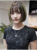 10代 20代 30代ニュアンスカラー似合わせカットフルバング顔周り