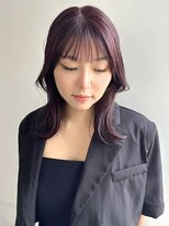 エル セルカ 高田馬場(el CERCA)&nbsp;韓国風ルビーレッド×小顔くびれ外ハネスタイル