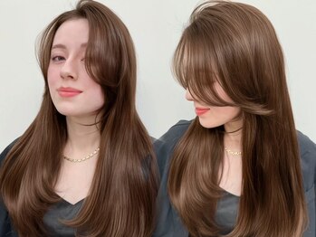 エンネ 新宿(enne)の写真/小顔に見えるよう計算された美しいカットライン☆前髪×顔周りカットを丁寧に似合わせ！[新宿]