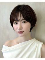 アフロート ルヴア(AFLOAT RUVUA) 「岩田莉奈」地毛風縮毛矯正 ひし形ショートボブ 白髪染め 新宿