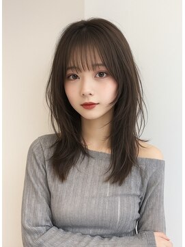 ゲイン(Gain) 大人上品ロングレイヤー×透け感シースルーバング